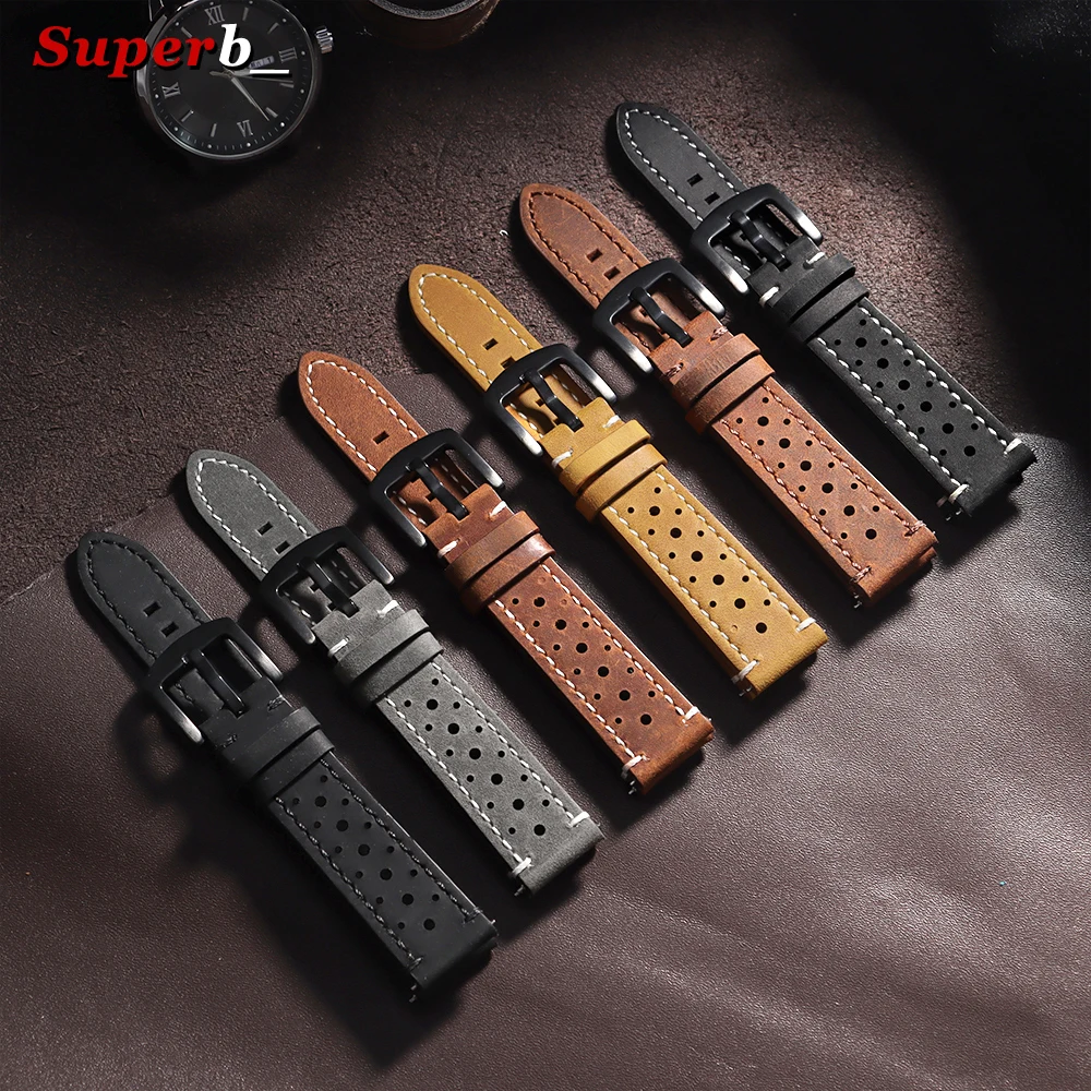 Quick Release Breathable Porou - Leather Strap Quick Release 评论和价格