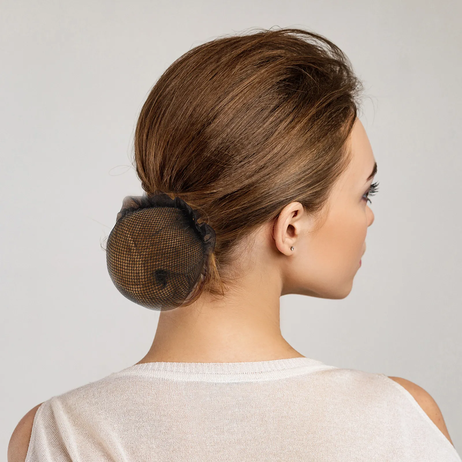 

10 шт. эластичных сеток для волос: стильные аксессуары для женских причесок, сетки для пучков, эластичные сетки для волос, сетки для танцовщиц