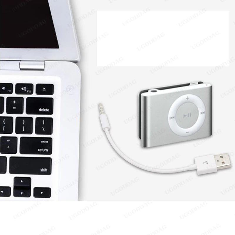 3.5mm złącze USB przeniesienia z roku 2.0, Adapter Audio kabel przewód z męskiego na męskie przewód AUX konwerter dla Apple iPod Shuffle 3rd 4th 5th