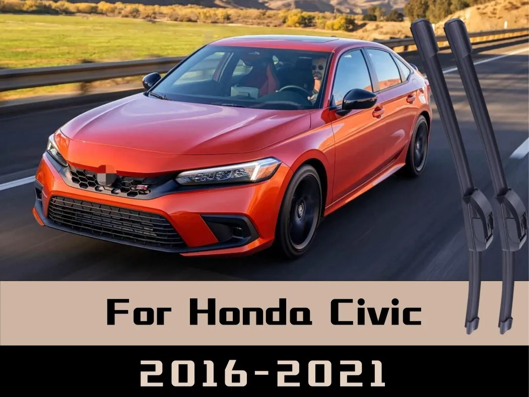 

2 шт. для Honda Civic 2016-2021 стеклоочиститель передние щетки стеклоочистителя лобовое стекло щетки для окон без костей передние дворники