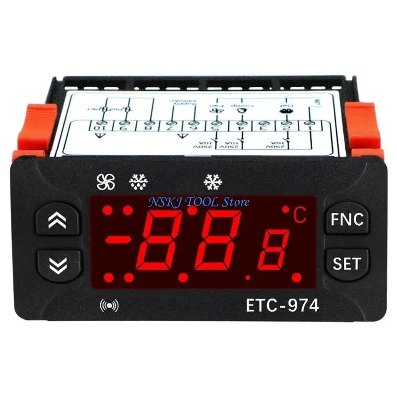 

L8RC AllPurpose Digital Temperature Controllers Thermostat with Refrigerator Defrosting Alarm Heating Control