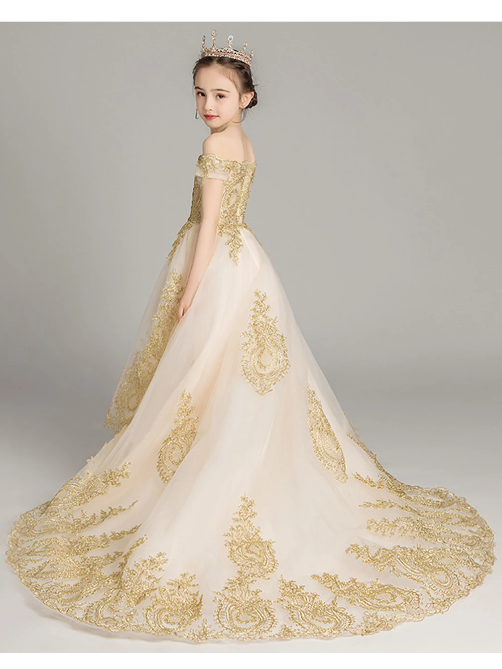 Robe de princesse pour filles mignonnes, jupe bouffante d'été, décoration de corps de décalcomanie pour la fête de mariage, robe de fille de fleur, anniversaire