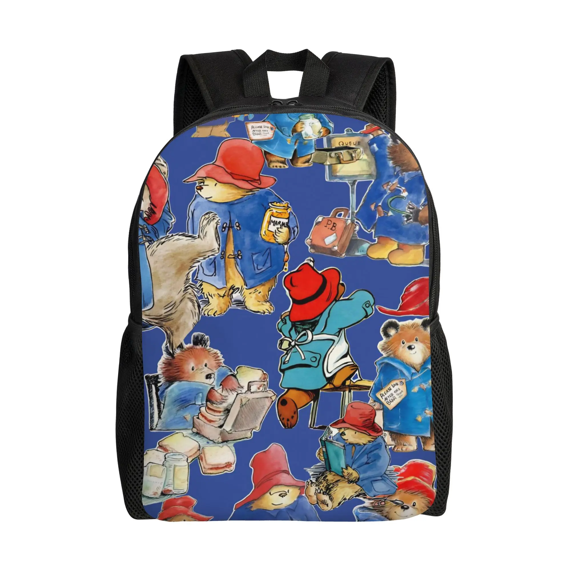 

London Bear Classical Backpack Outdoor High School Work Paddingtons Daypack for Men Women Laptop Shoulder Bag