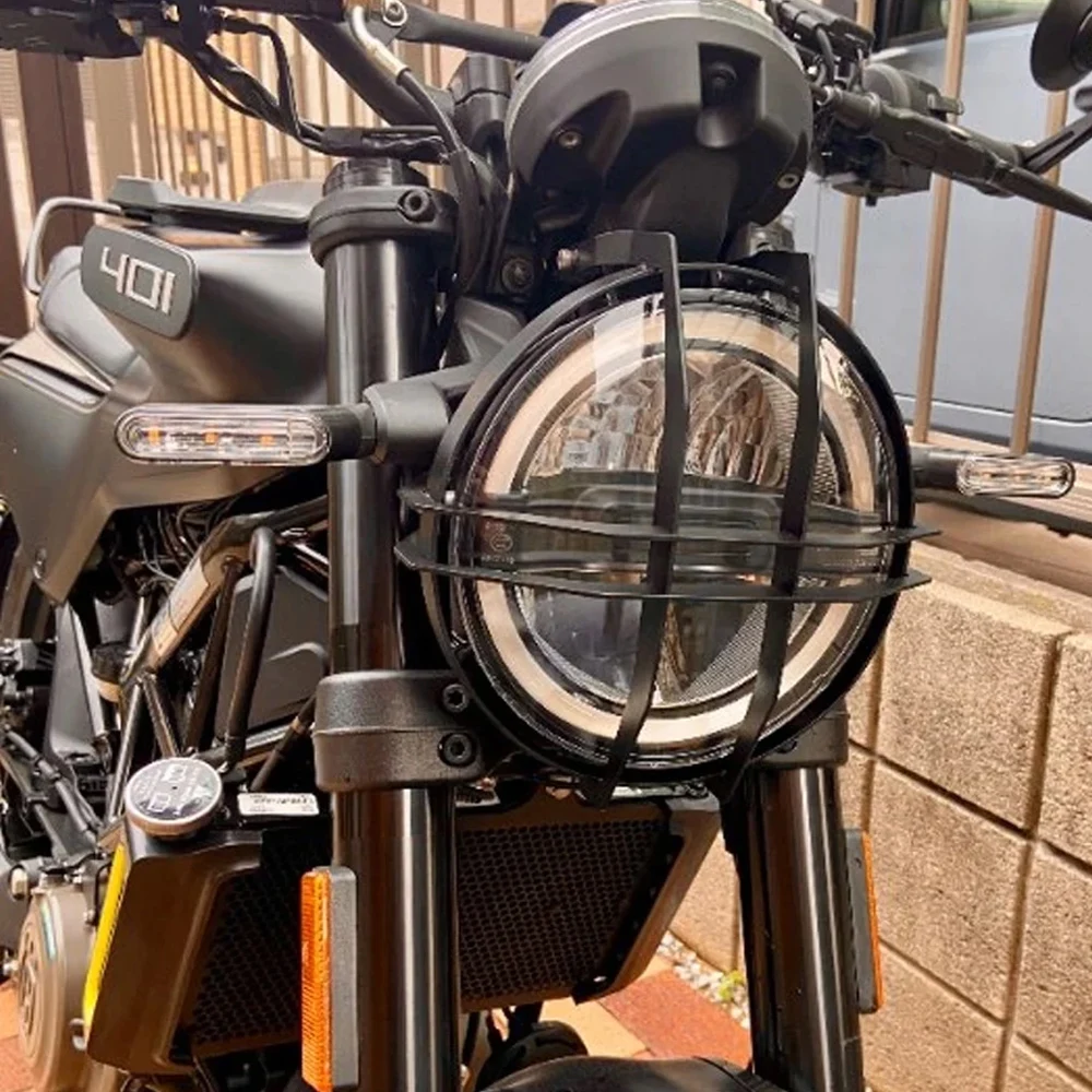 

Motorcycle Accessories Headlight Guard Protector For Husqvarna Svartpilen 401 250 2017~2024 Head Light Cover Protection Grille
