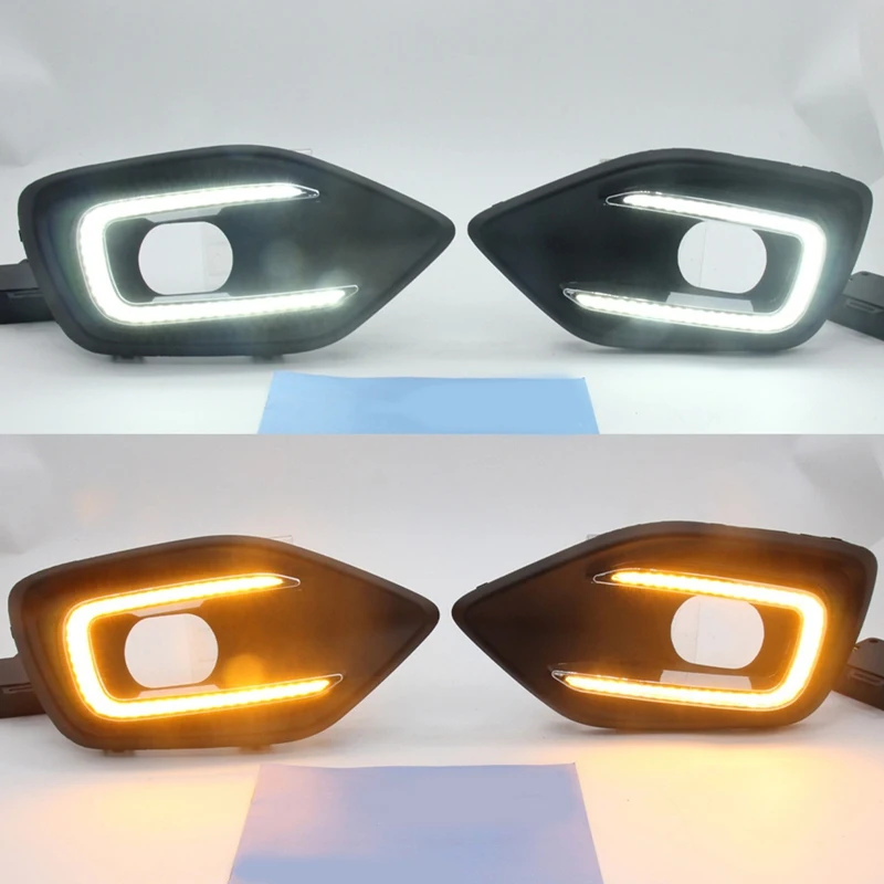 Dla Suzuki Swift 2024 LED DRL Światła do jazdy dziennej Osłona lampy przeciwmgielnej Streamer Turning Żółte Białe Światła