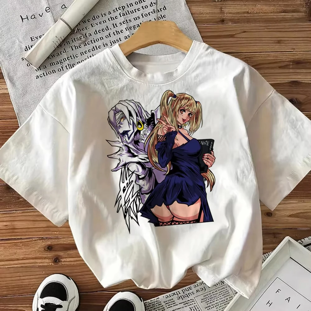 Death Note Oversized Unisex Streetwear Trendy Cotton Printed Cotton Neutral O-Neck Short Sleeve high quality New Fashion soft