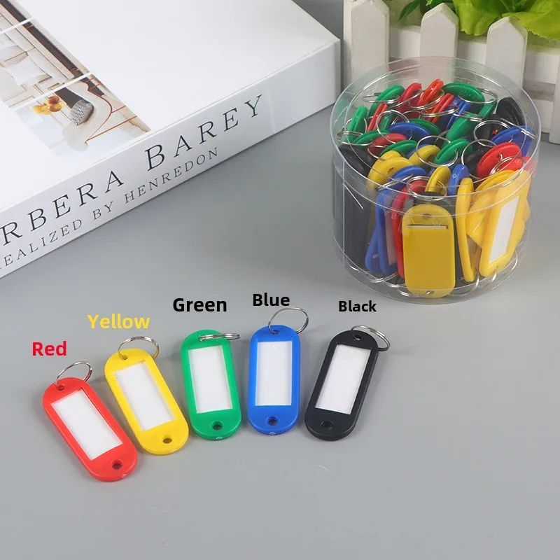 

50PC PE Soft Plastic Key Tag Number Classification Luggage Community Storage Management Tag Keychain