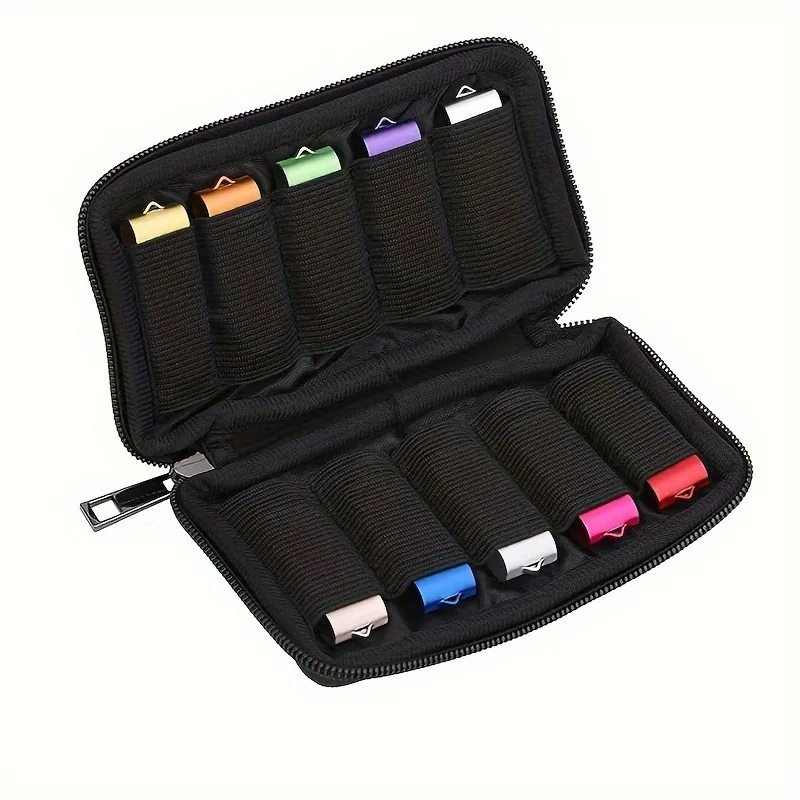 

2Pcs Flash Drive Case USB Holder Organizer Portable Dustrproof Accessories Storage Bag For Thumb Drive SD Card Cable Cas