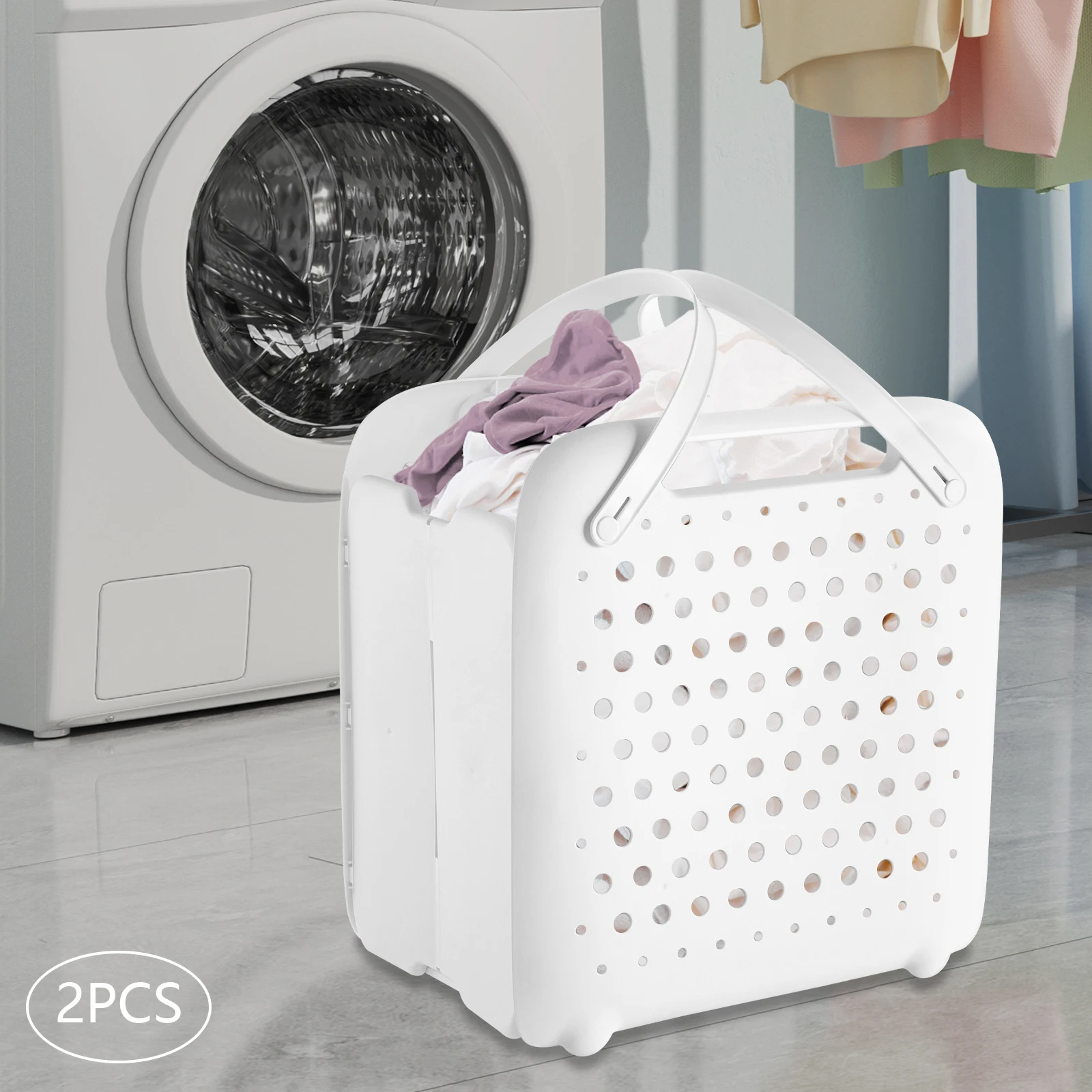 Foldable Laundry Basket Save Space Dirty Clothes Storage Basket Mildew Proof Storage Basket for Laundry Rooms Bathrooms