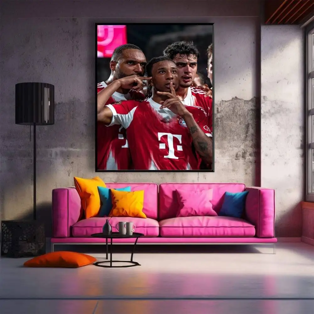 ملصق أبطال بايرن ميونيخ، ملصق فني ذاتي اللصق مقاوم للماء، ديكور جدار غرفة القهوة والبار #4