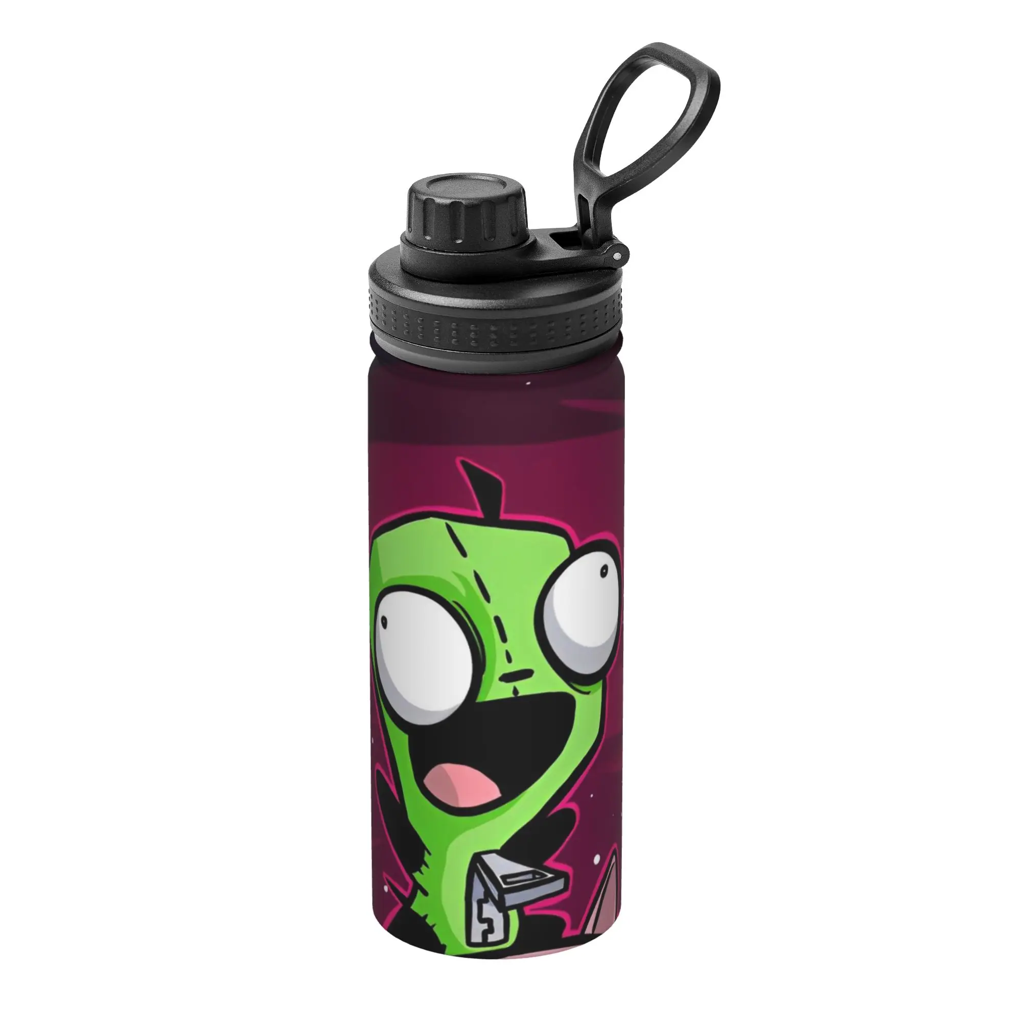 Cartoon Invaders Zim Gir 18OZ Sports Insulated Kettle  Thermal Cup Stainless Steel Office Home Mugs 18OZ