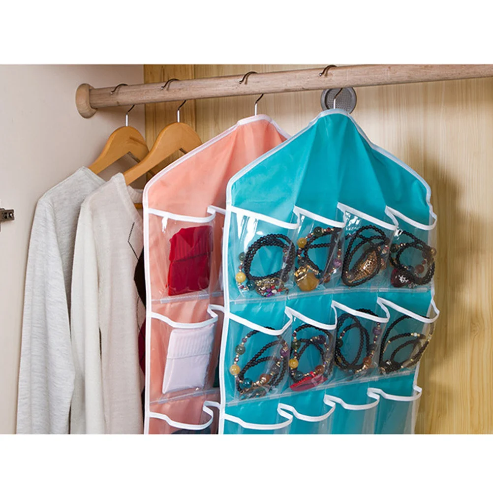 

16 Pockets Closet Organizer Over Door Hanging Storage Bag Large Capacity Wardrobe Organiser Underwear Socks Bra Sundries Holder
