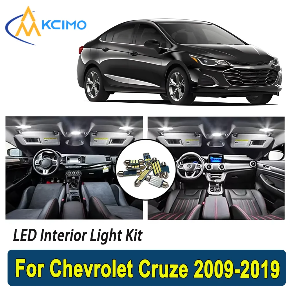 

Kcimo LED For Chevrolet Cruze (2009-2019) Premium Bright LED Interior Dome Map Trunk Light Kit Car Led Lamps Car LED Lights
