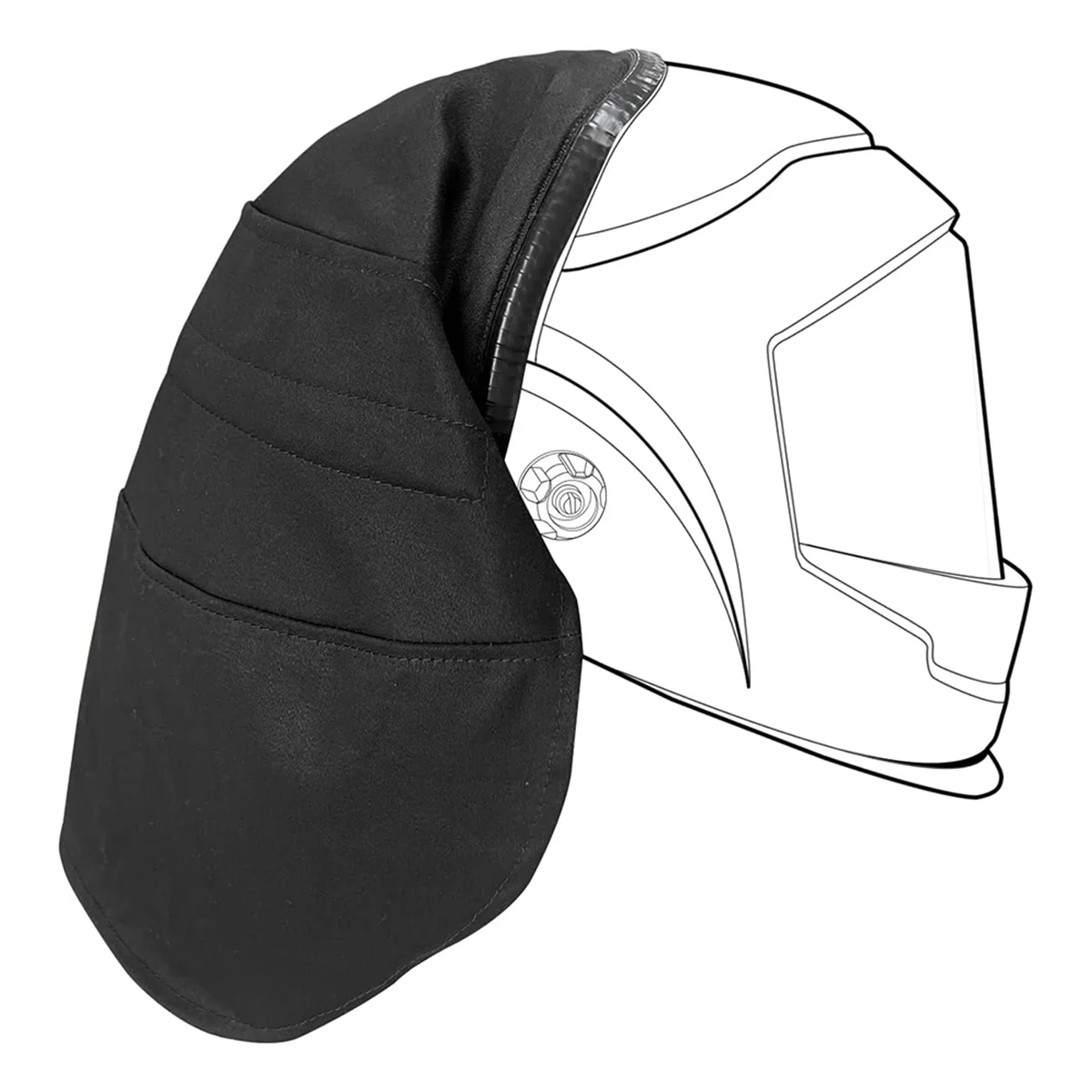 ABQR Welding Helmet Cover Cotton Safe Anti-Burn Welding Headgear Full Protection Neck Extended Headcover with Fit Seal