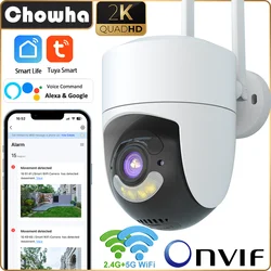 ONVIF Outdoor Tuya WiFi IP Camera 4MP Wireless Security Surveillance Camera Indoor Smart Home Auto Tracking Alexa 2.4g/5g Camera