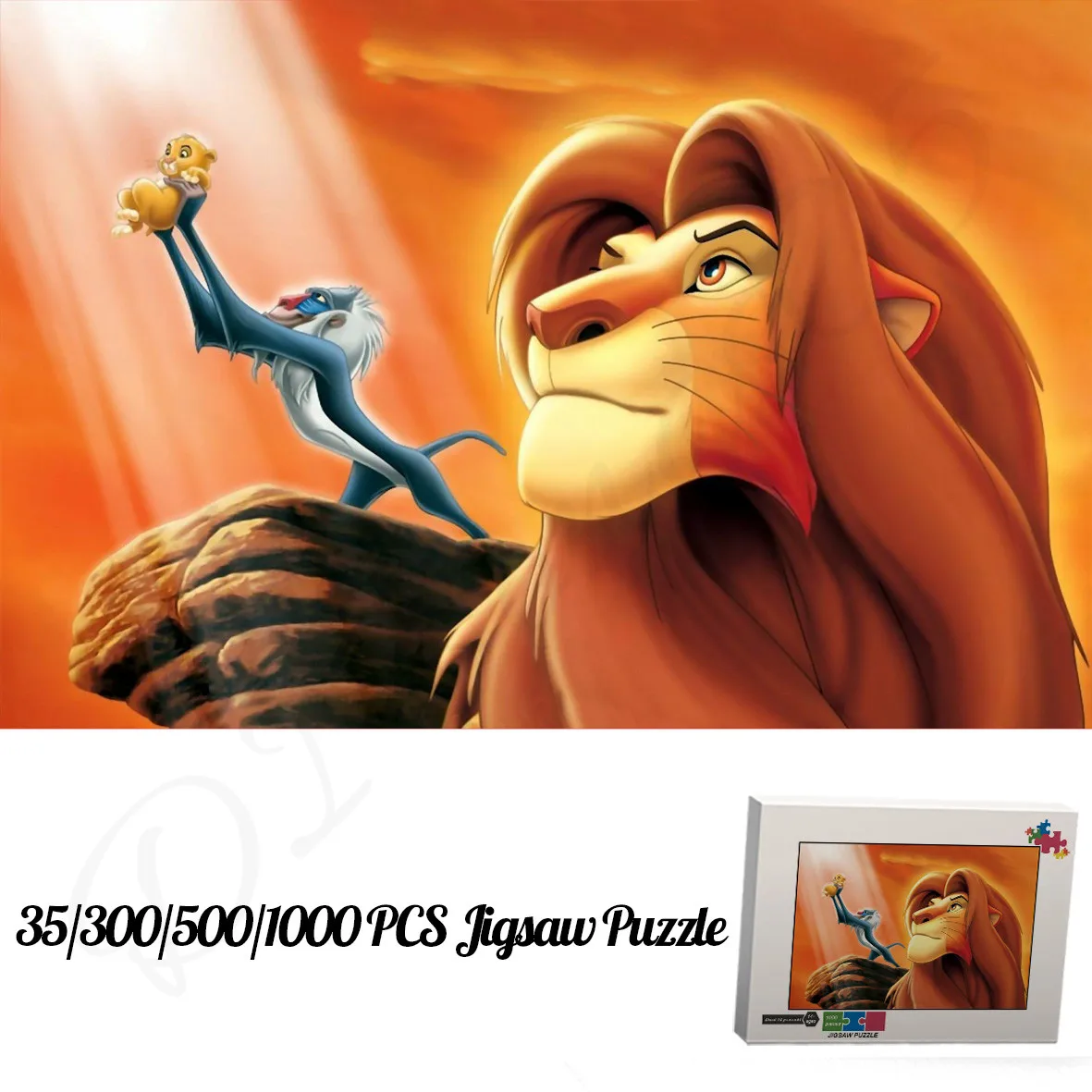 

Пазлы Disney Simba, деревянные пазлы 35, 300, 500, 1000 деталей, Мультяшные Пазлы «Король Лев» для детей, уникальные игрушки