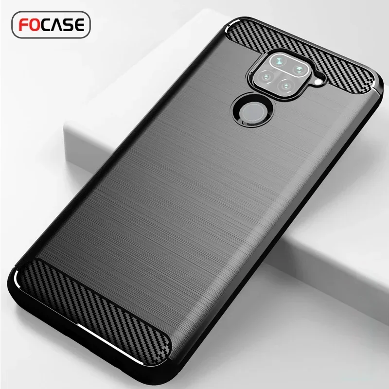 For Redmi Note 9 Shockproof Cover Soft TPU Silicone Carbon Fiber Brushed Case For XIAOMI Redmi Note 9S 9 Pro Max 5G Covers