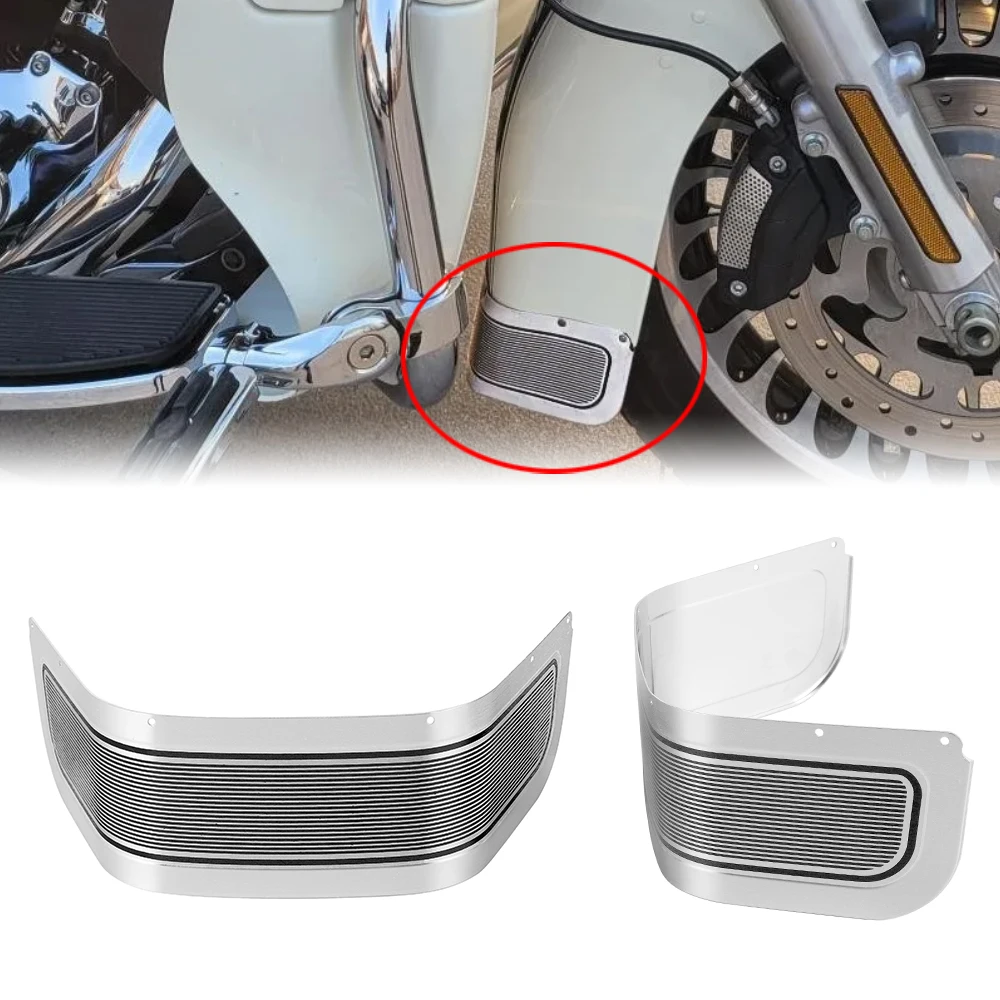 Motorrad Front Kotflügel Trim Rock Protector Abdeckung Aluminium für Harley Touring Road King Electra Glide Flhr Flhx 2015-2018