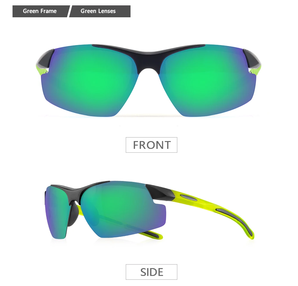 CRIXALIS Quadratische Halbrahmen-Sonnenbrille für Herren, Modetrend, Radfahren, Sonnenbrille, Brille, Herren, Outdoor-Sport, Schattierungen, Damen, UV400 – Detail 9
