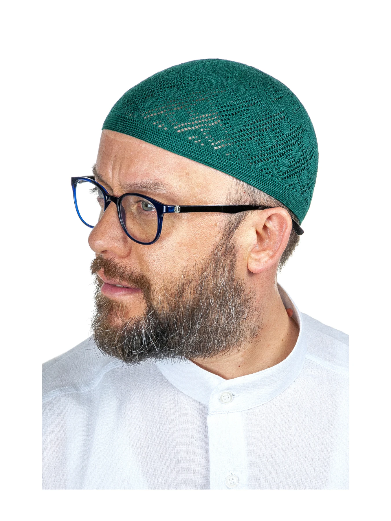 Luxury Steel Knitted Prayer Cap Quality Visual Appeal Ramadan Perfect Gift Lightweight Polyester Cotton For Men