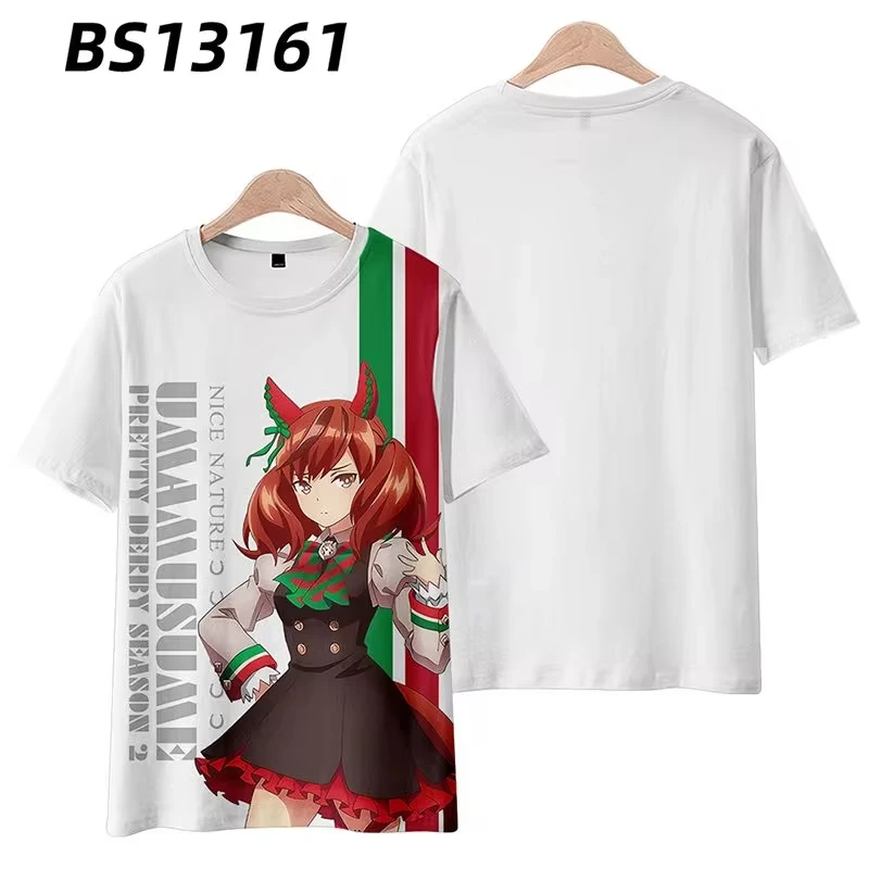 Anime Umamusume: Pretty Derby Cosplay T Shirt Women Men Summer O-neck Short Sleeve Funny Kids Tshirt Graphic Tees Shirts