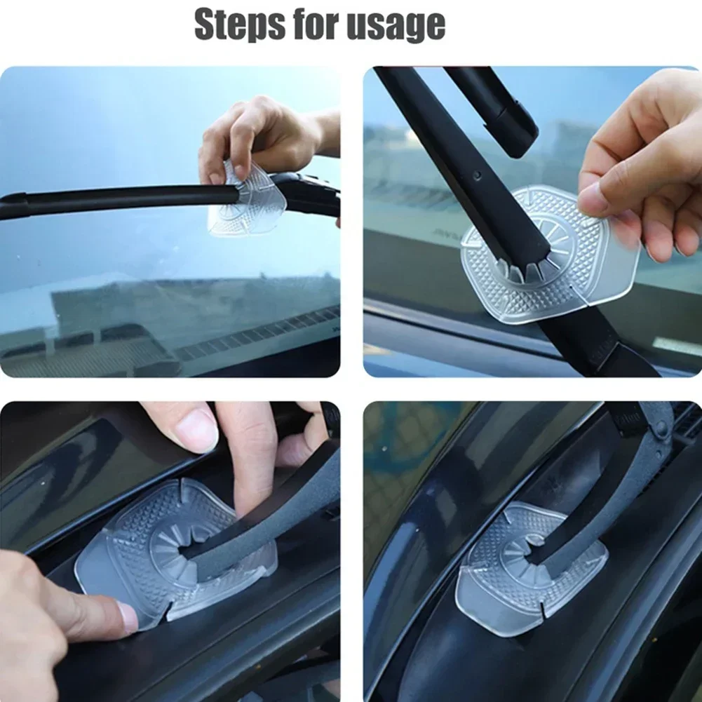 

2pcs Car Windshield Wiper Arm Bottom Hole Protective Cover Silicone For Prevent Debris Falling Into Vehicle Accessories NEW