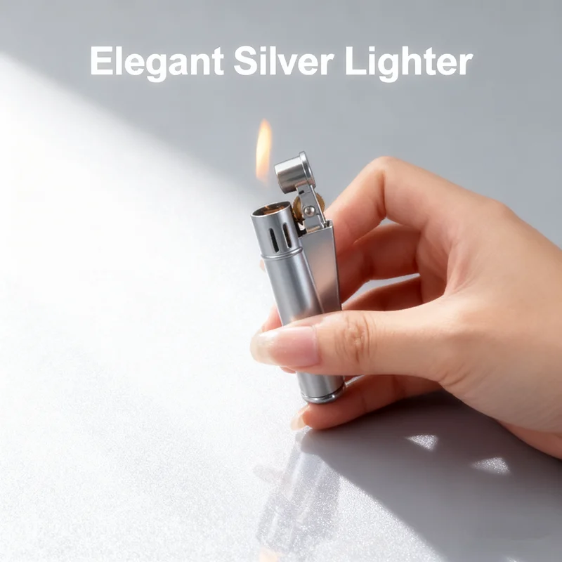 

New Retro Grinding Wheel Slider Ignition Lighter - Metal Machinery Durable, Windproof, Men's Gift，cigarette Accessories Tool