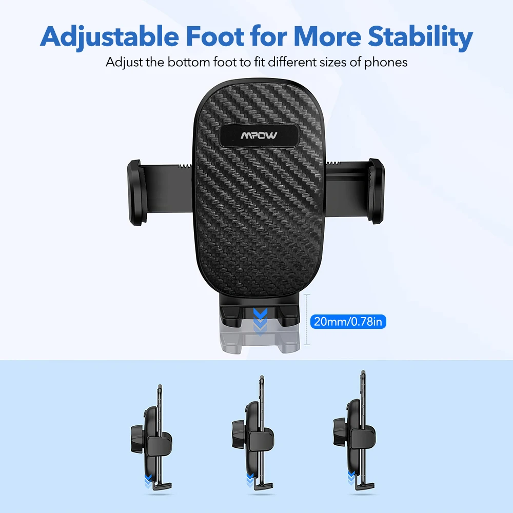 Mpow CA158 Universal Car Phone Mount Windshield Dashboard Car Phone Holder with Long Gooseneck for iPhone 14 15 Plus Max Samsung