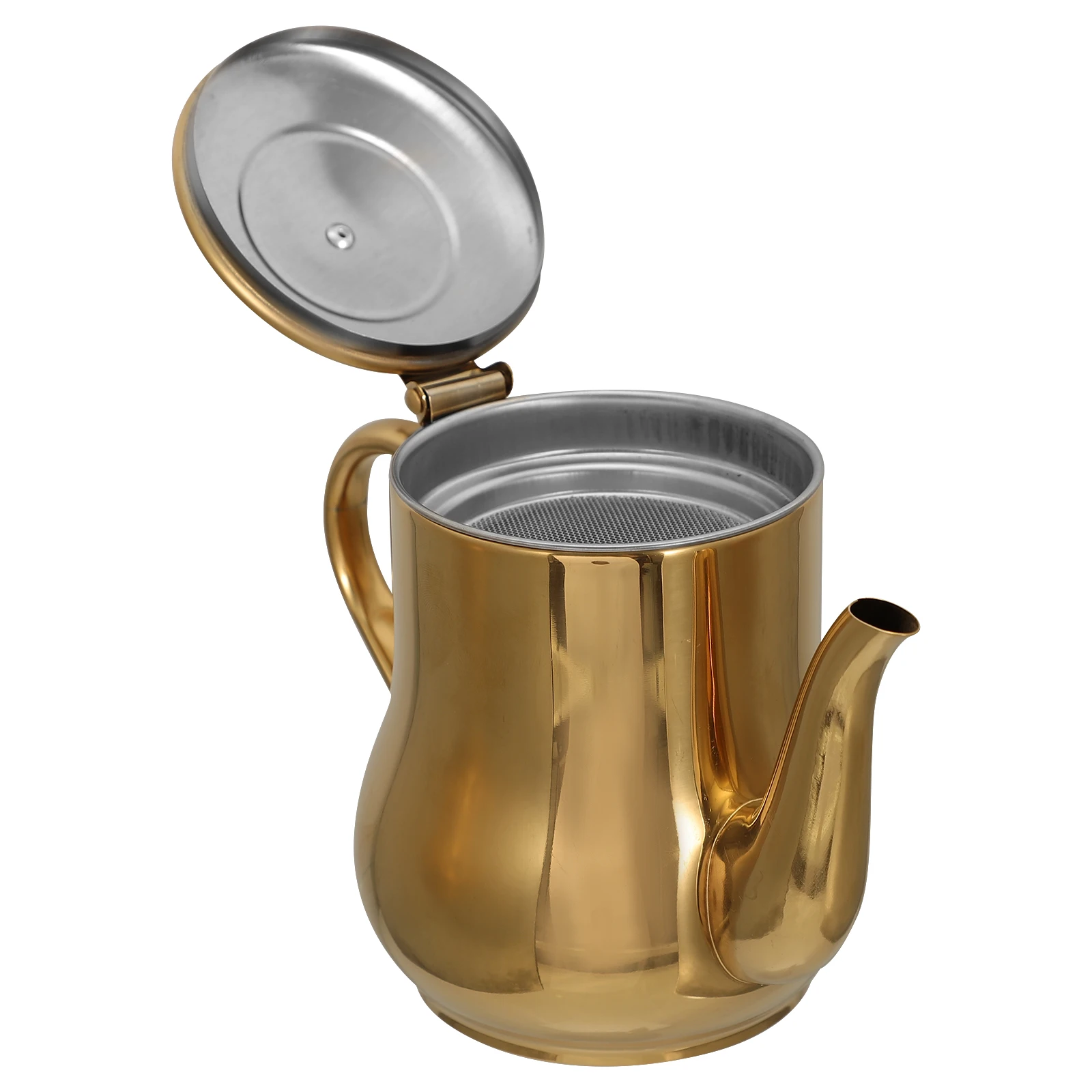 

Sturdy Stainless Steel Strainer Jug Large Capacity Grease With Pouring Mouth Hot Storage Pot Kitchen Container Metal Oil Pot Oil