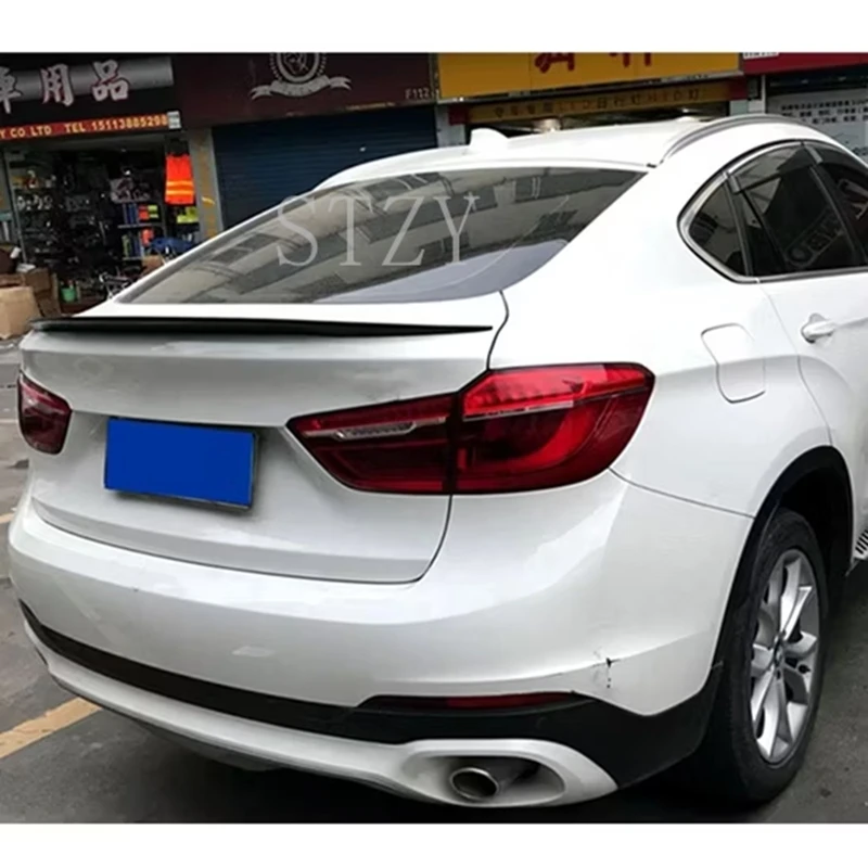 Car Styling ABS X6 F16 2015-2019 Rear Spoiler Trunk Wing for BMW X6 F16 M-Performance Style