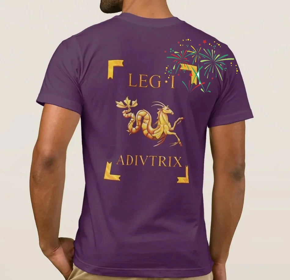 

The 1st Legion, Adiutrix with Capricorn Displayed on The Back As A Legionary Vexillum Men's T Shirt