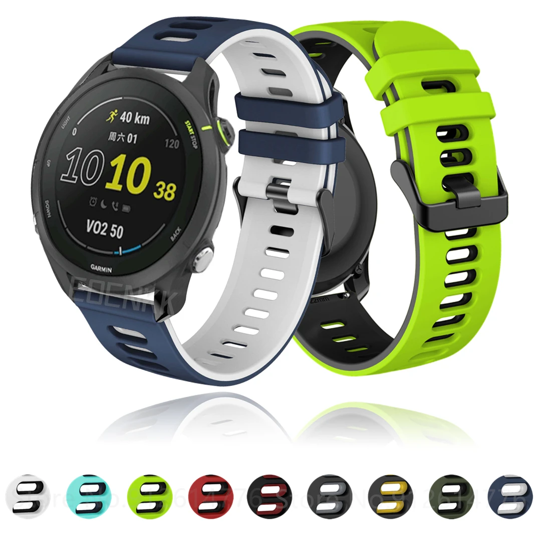 22 20mm SmartWatch Strap For Garmin Forerunner 255 265 158 55 245 645/Venu SQ 2 Bracelet Vivoactive 4 3/Venu 2 Plus Wrist Band