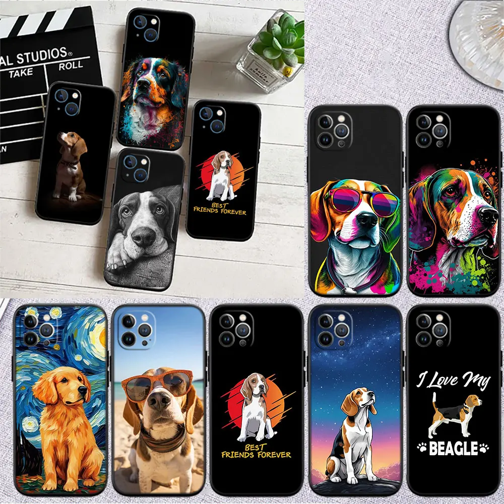 CJ16 Beagle Dog Soft Shell Phone Case for Samsung Galaxy Note 10 20 S23 S24 S25 Ultra FE Plus Edge Lite A02S A35 A07 A17