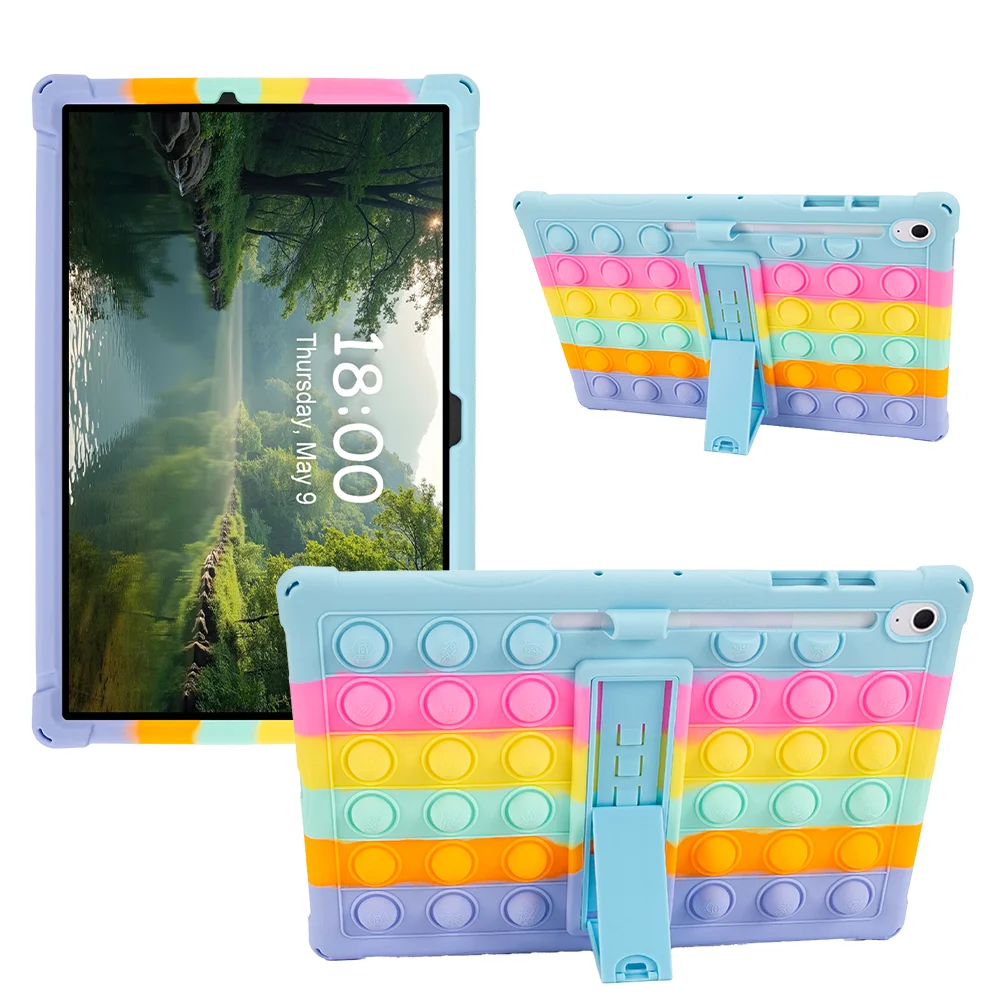 

Kids Case For Samsung Galaxy Tab S10 FE Plus 13.1 inch SM-X620 SM-X626B Adjustable Stand Case With Shoulder Strap Soft Silicone