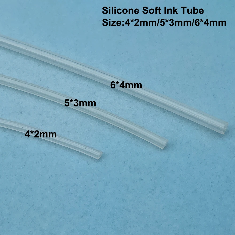 5meter Silicone Soft Ink Tube Pipe Hose 4*2mm 5*3mm 6*4mm Tubing for Ink Pump Cap Top Syringe Roland Mutoh Mimaki Xuli Printer