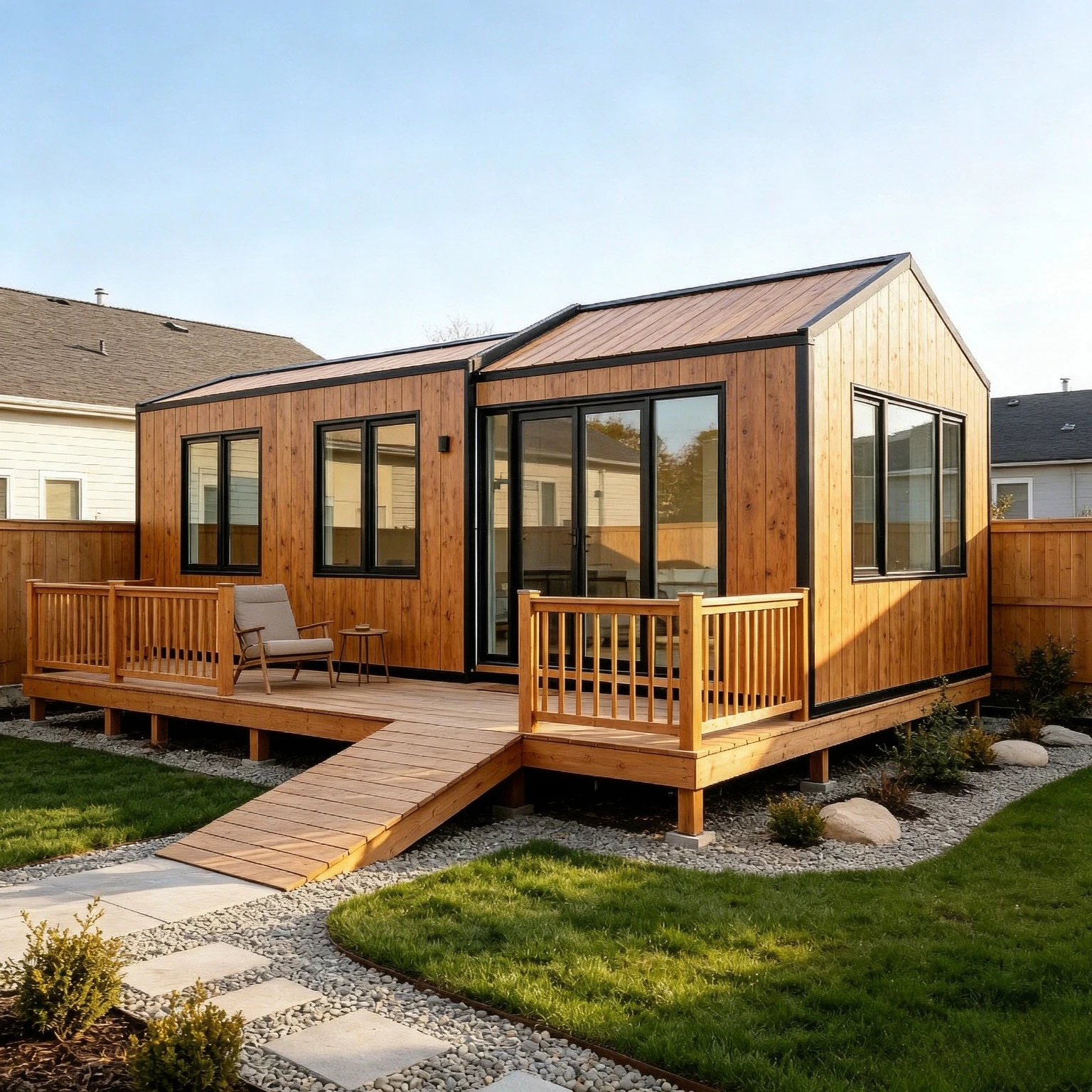 Container House Back Yard House Portable Tiny Home 40 Ft 20Ft Expandable Container House Forest Cabin Folding Room Vacation Room