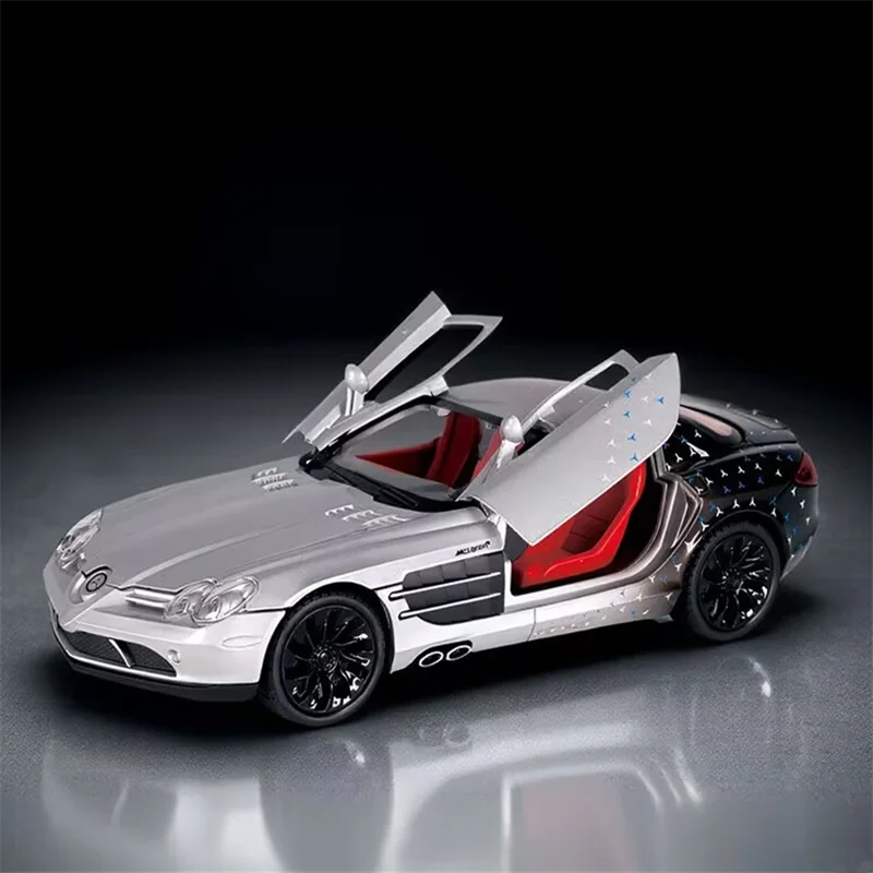 

Track Version 1:24 SLR 722S Alloy Sports Car Model Diecast Metal Racing Car Vehicles Model Simulation Sound Light Kids Toys Gift