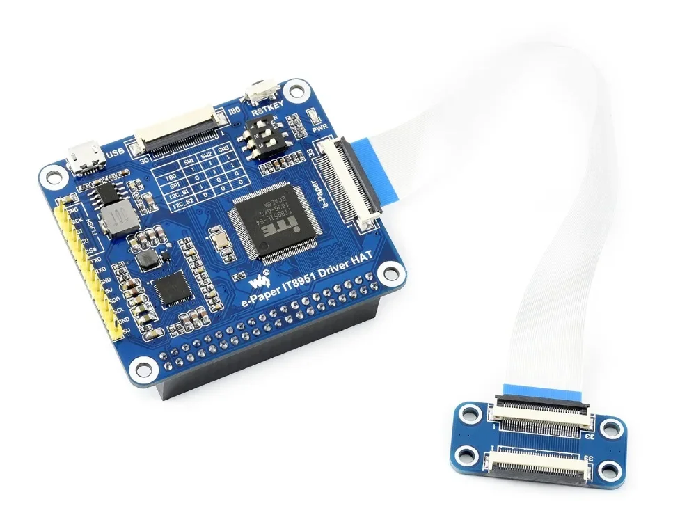 Waveshare-Écran E-Ink HAT avec interface USB/éventuelles I/I80, 9.7 pouces, pour Raspberry Pi ontari/ ontariW/ontariWH/2B/3B/3B + e-paper