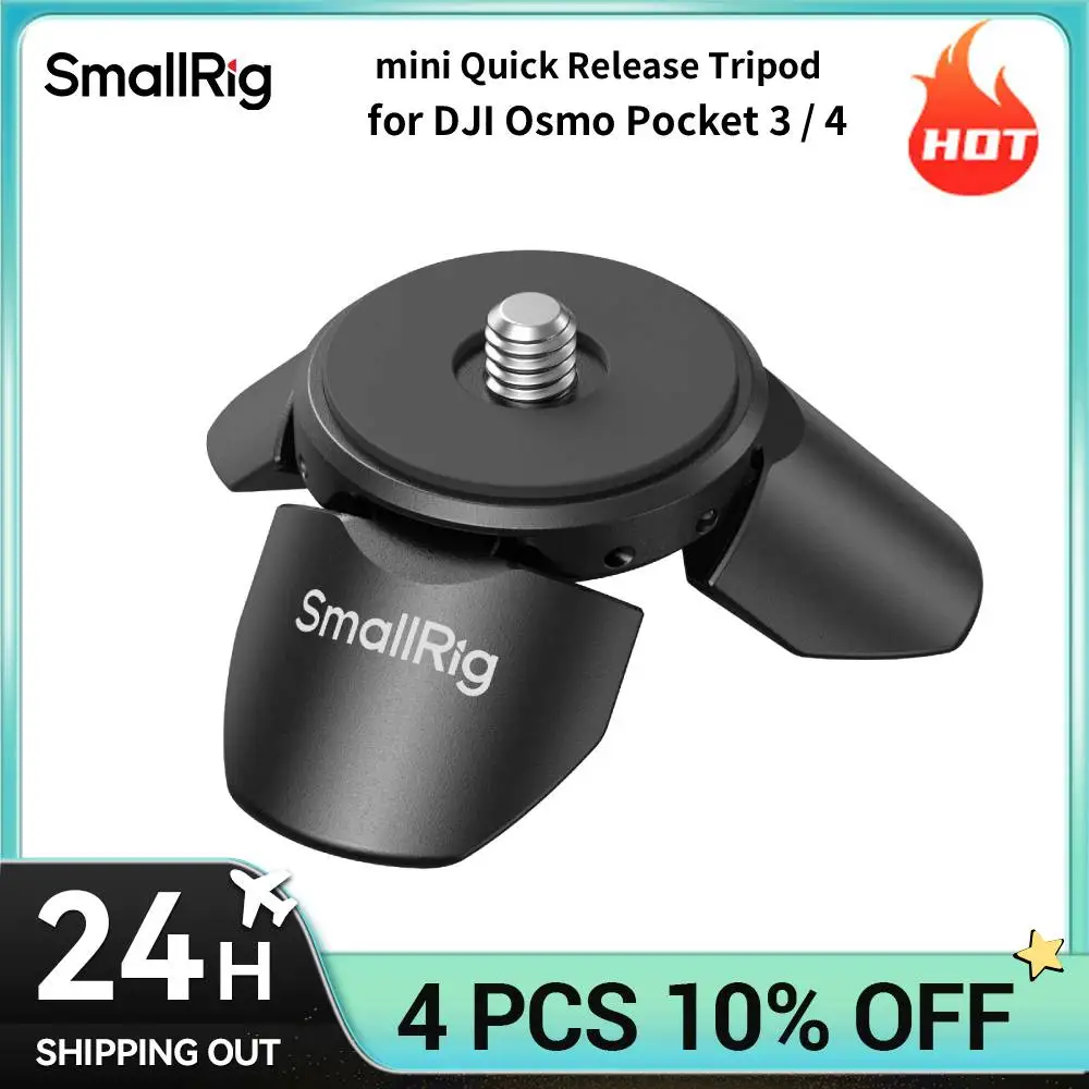 Image of SmallRig Mini Schnellwechsel-Kamerastativ für DJI Osmo Pocket 4/3, Automatische Ausklappung, Magnetische Halterung für DJI Osmo Pocket 4 Pro 6083