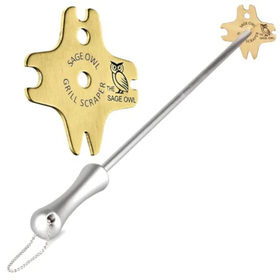 

Sa Owl без ворса Рассо Q Скребок для гриля с 17,5 дюйма и него — дополнительный инструмент для очистки гриля Portale Arecue Аксессуары для гриля Como Pack