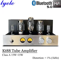 Lyele аудио Kt88 вакуумный трубчатый Усилитель Hifi усилитель класса А аудио усилитель высокой мощности 15 Вт * 2 Bluetooth 5,0 Vu Meter High End Amp