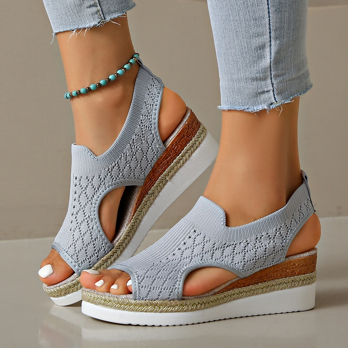 

Women Wedge Sandals Summer Fashion All-match Heel Women Casual Open Toe Sandals Roman Platform Women Shoes Sandalias De Mujer