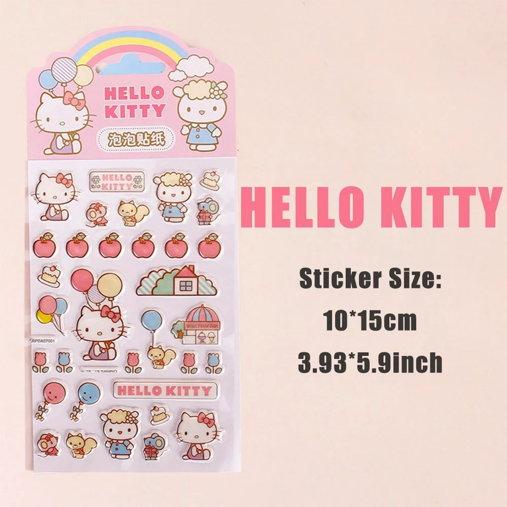 Genuine Sanrio Hello Kitty Sticker Toys Little Twin Stars Scrapbooking Stickers Scrapbook Decoration Decals Girls Gifts