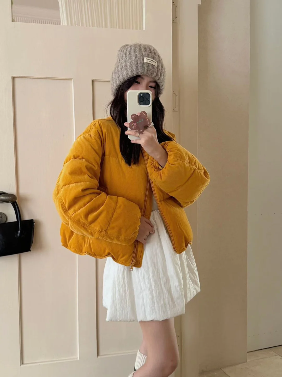 

Модная утепленная свободная хлопковая куртка с круглым вырезом в корейском стиле, женское зимнее пальто, стильный городской стиль, на молнии