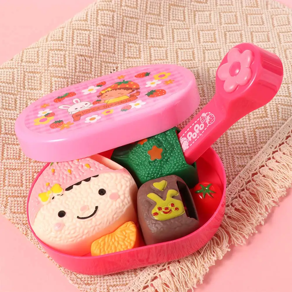 

Rabbit Shape Rice ball Pudding Feeding Set Simulation Model Early Education Lunch Box Pudding Pretend Play Kawaii Play House