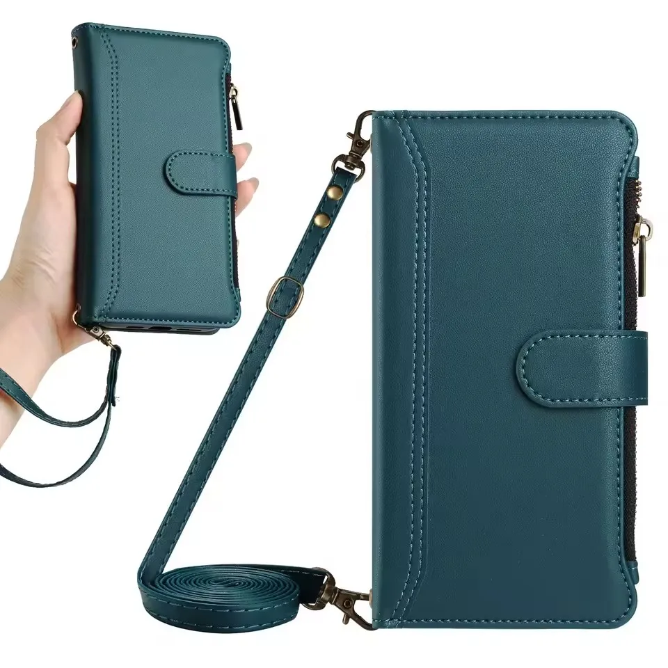 

Shoulder Wallet Case For OnePlus Ace 5 Pro 3 2 2V Crossbody Multi 9 Cards Wireless Charging Leather Lanyard Book Flip Cover