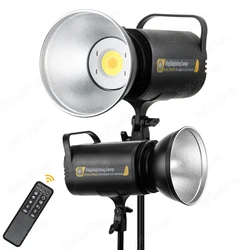 100W Studio LED Video Light Dimmable Bowens Mount Continuous Light for Live Streaming Photo Video Recording