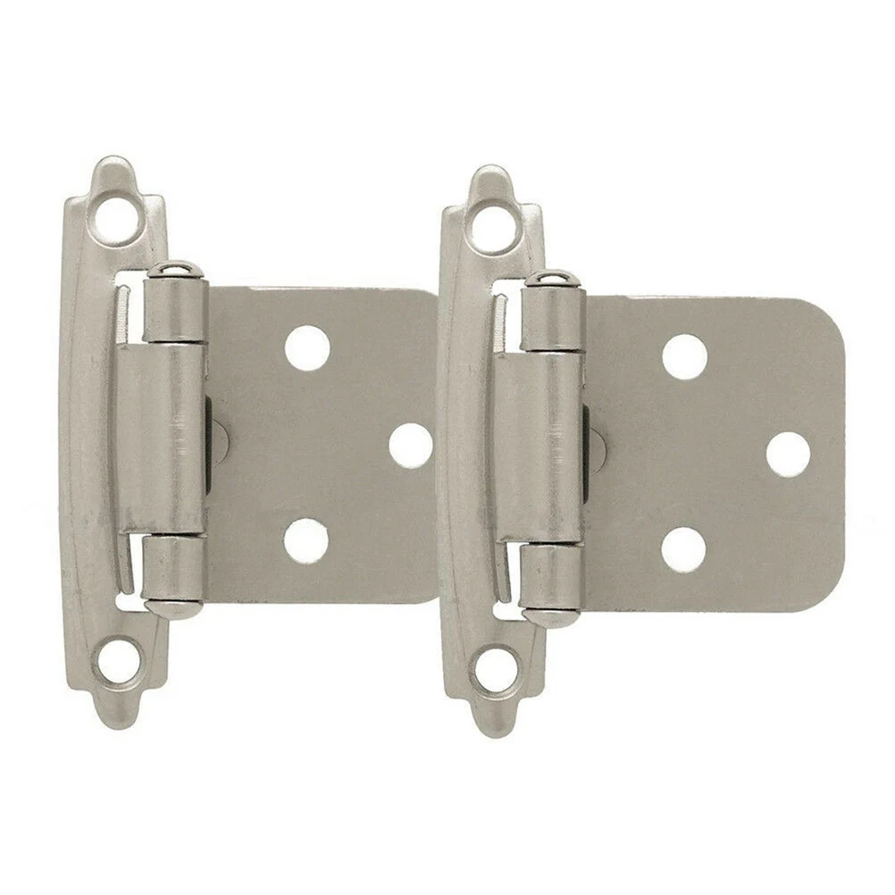 

10pcs Spring Hinge Self Closing Silver for Doors Furniture Cabinets Metal Durable Rust Resistant Easy Install Smooth Action Long
