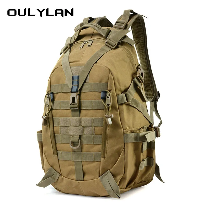 

OULYLAN Tactical Backpack for Men Outdoor Cycling Camping Travel Bag 3P Molle Assault Rucksack Hiking Hunting Climbing Bags