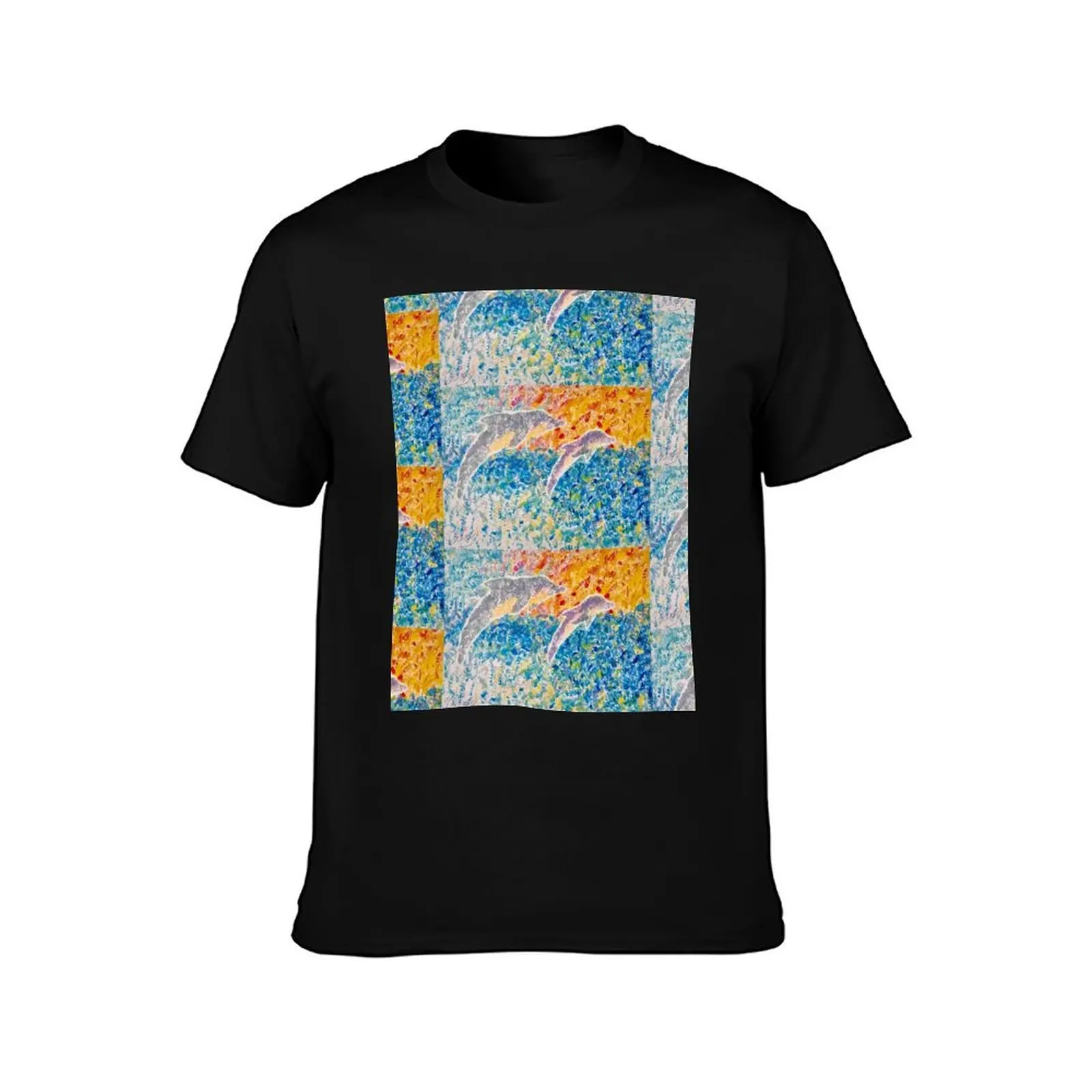 Dolphins Dancing at Sunrise T-Shirt Summer Holiday T-Shirt